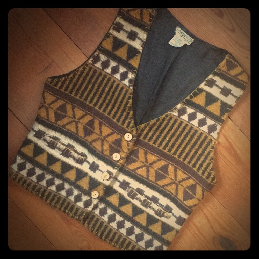 VTG Cheyenne | Wool Tribal Pattern Vest | S